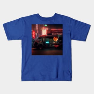 Cyberpunk Tokyo Ramen Food Truck Kids T-Shirt